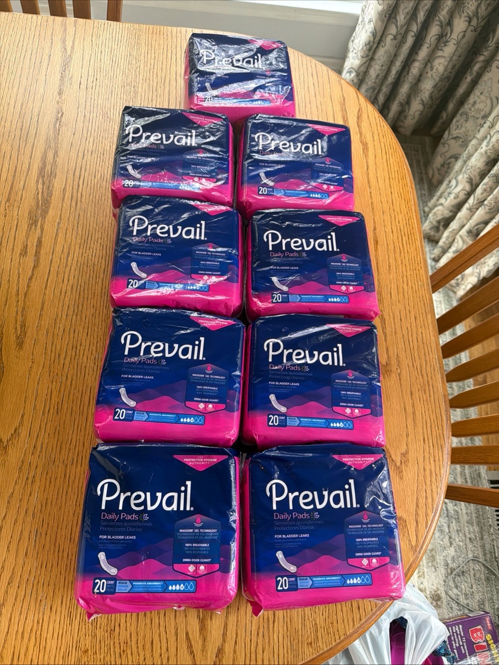 Prevail 180 Count 9 Packs Of 20 local pickup